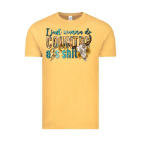Vintage Mustard i just wanna do country Vintage Tee - texasbilliewilder
