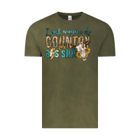 Vintage Olive i just wanna do country Vintage Tee - texasbilliewilder