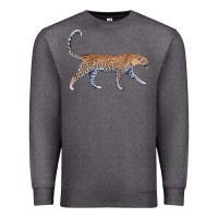 Charcoal Heather leopard Premium Sweatshirt - LillyAllenDesigns