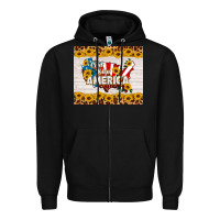Black god bless america Zipper Hoodie - HRA Design Shop