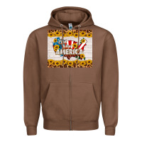Chestnut god bless america Zipper Hoodie - HRA Design Shop