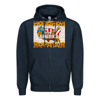 Navy god bless america Zipper Hoodie - HRA Design Shop
