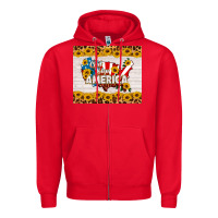 Red god bless america Zipper Hoodie - HRA Design Shop