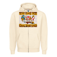 Sandshell god bless america Zipper Hoodie - HRA Design Shop