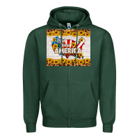 Sports Green god bless america Zipper Hoodie - HRA Design Shop
