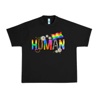 Black human with daisies Urban Heavy Tee - texasbilliewilder
