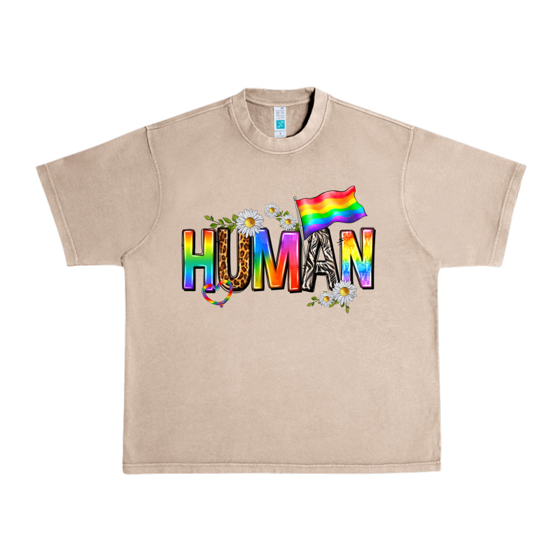 Human With Daisies Urban Heavy Tee by texasbilliewilder | Teevron
