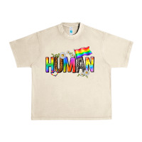 Sandshell human with daisies Urban Heavy Tee - texasbilliewilder