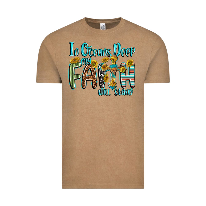 In Oceans Deep Faith Will Stand Vintage Tee by texasbilliewilder | Teevron