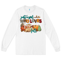 White just a girl who loves fall Long Sleeve Tee - AdoDesignShop