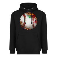 Black western baseball leopard serape pattern Heavyweight Hoodie - Artiststas