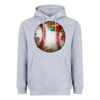 Heather Grey western baseball leopard serape pattern Heavyweight Hoodie - Artiststas