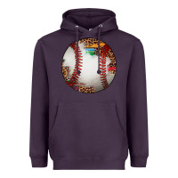 Plum western baseball leopard serape pattern Heavyweight Hoodie - Artiststas