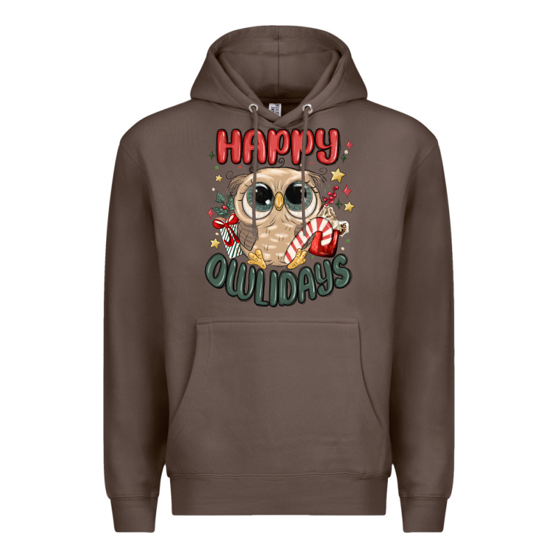 Happy Owlidays Premium Hoodie by MaliasSmallBusiness | Teevron