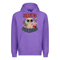 Purple happy owlidays Premium Hoodie - MaliasSmallBusiness