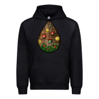 Foreset Green christmas  teardrop Urban Hoodie - BundleAndBundleShop