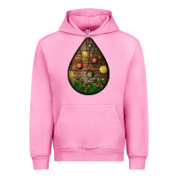 Fuchsia Pink christmas  teardrop Urban Hoodie - BundleAndBundleShop