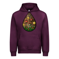 Mauve Wine christmas  teardrop Urban Hoodie - BundleAndBundleShop