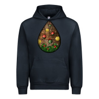Navy christmas  teardrop Urban Hoodie - BundleAndBundleShop