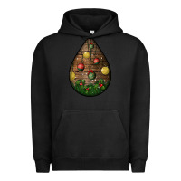 Pigment Black christmas  teardrop Urban Hoodie - BundleAndBundleShop