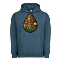 Pigment Midnight Navy christmas  teardrop Urban Hoodie - BundleAndBundleShop