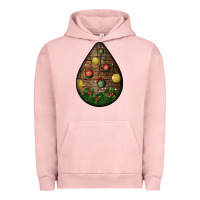 Pigment Salmon christmas  teardrop Urban Hoodie - BundleAndBundleShop