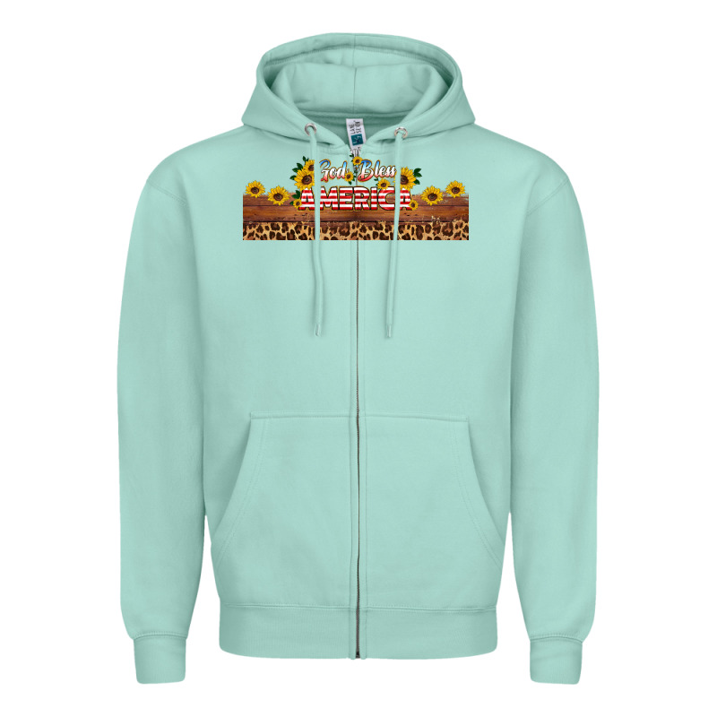 God Bless America Libbey Cup Zipper Hoodie by HRA Design Shop | Teevron