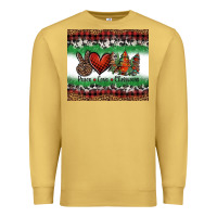Antique Gold Peace Love Christmas Trees Premium Sweatshirt - Jasminsmagicworld