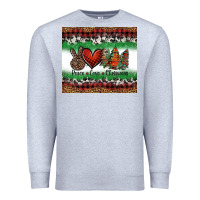 Heather Grey Peace Love Christmas Trees Premium Sweatshirt - Jasminsmagicworld