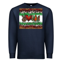 Navy Peace Love Christmas Trees Premium Sweatshirt - Jasminsmagicworld