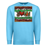 Ocean Blue Peace Love Christmas Trees Premium Sweatshirt - Jasminsmagicworld