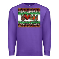 Purple Peace Love Christmas Trees Premium Sweatshirt - Jasminsmagicworld