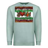 Seafoam Peace Love Christmas Trees Premium Sweatshirt - Jasminsmagicworld