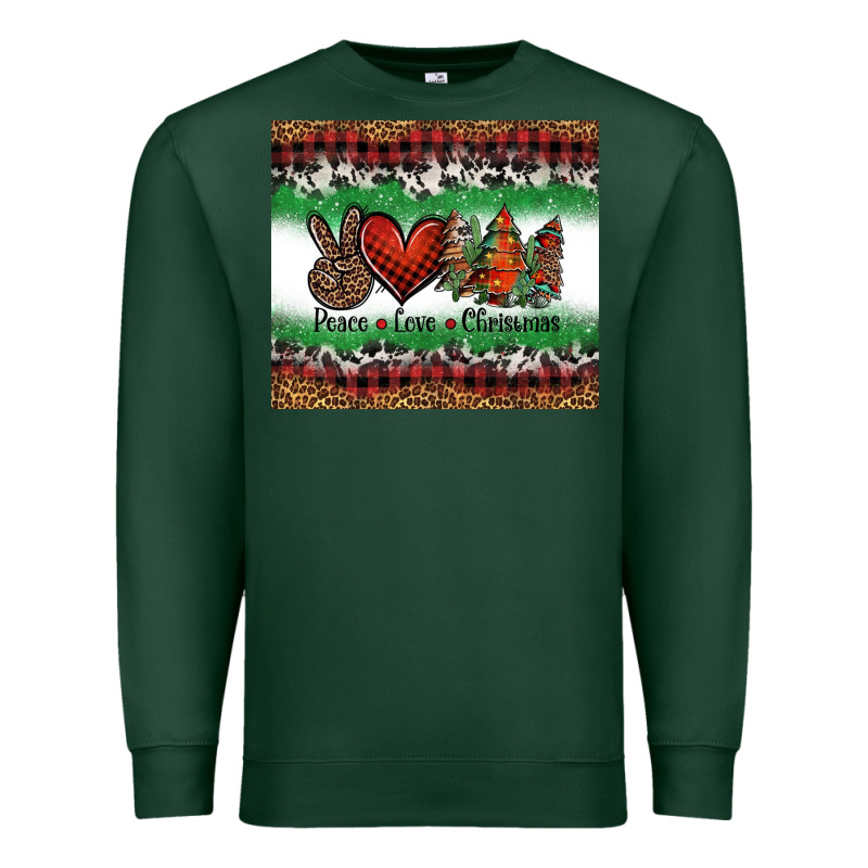 Peace Love Christmas Trees Premium Sweatshirt by Jasminsmagicworld | Teevron
