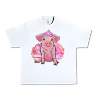 White Balerina pig with tutu Urban Heavy Tee - RanaPortraitStore