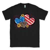Black American Flag heart Classic Tee - CowGirlArtShop