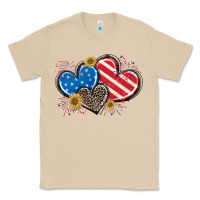 Mushroom American Flag heart Classic Tee - CowGirlArtShop