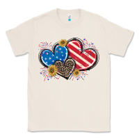 Natural American Flag heart Classic Tee - CowGirlArtShop