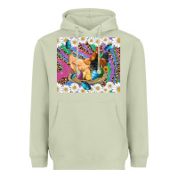 Matcha easter farm chicken chick rooster daisys butterfly sunflower eggs glit Heavyweight Hoodie - Artiststas
