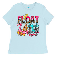 Baby Blue float drink tan repeat Ladies Tee - AdoDesignShop