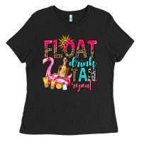 Black float drink tan repeat Ladies Tee - AdoDesignShop