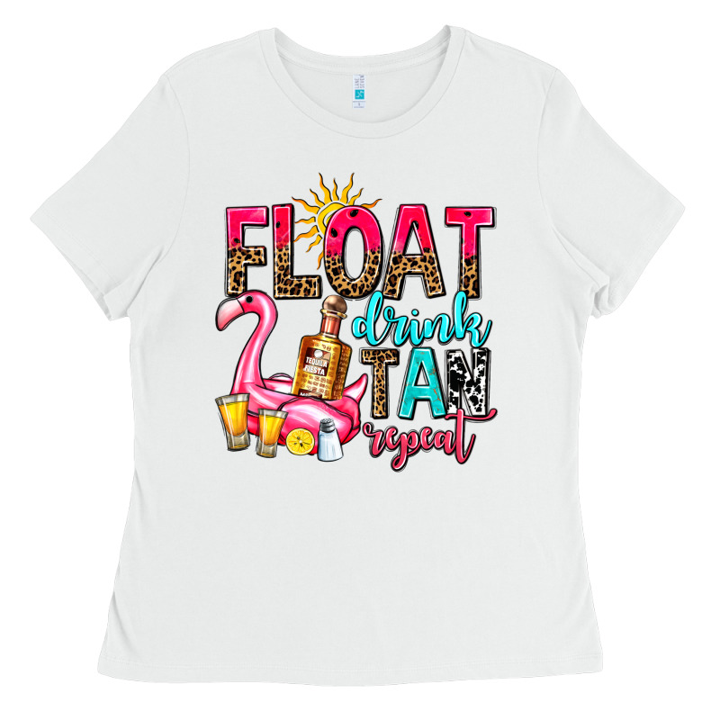 Float Drink Tan Repeat Ladies Tee by AdoDesignShop | Teevron