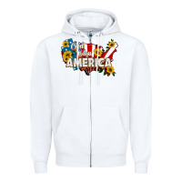 White god bless america Zipper Hoodie - HRA Design Shop