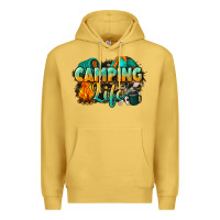 Antique Gold camping life Premium Hoodie - NancyCooperArtShop