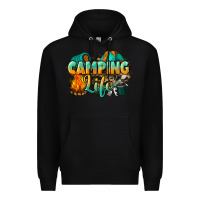 Black camping life Premium Hoodie - NancyCooperArtShop