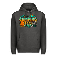 Charcoal Heather camping life Premium Hoodie - NancyCooperArtShop