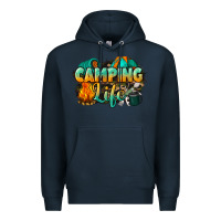 Navy camping life Premium Hoodie - NancyCooperArtShop