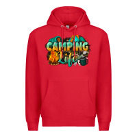 Red camping life Premium Hoodie - NancyCooperArtShop