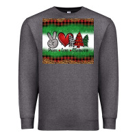 Charcoal Heather Peace Love Christmas Trees Premium Sweatshirt - Jasminsmagicworld