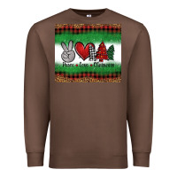Chestnut Peace Love Christmas Trees Premium Sweatshirt - Jasminsmagicworld